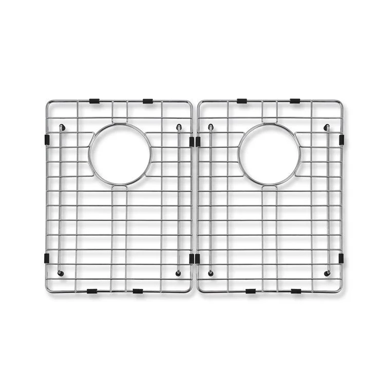 Sink Grid Geraldine 16-5/8 x 14-1/4 x 1 Inch Stainless Steel/Rubber for KSSDB2542 Double Bowl Farmer Sink