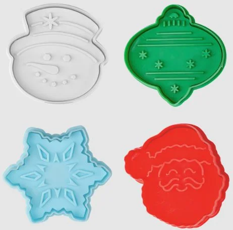 Christmas 3d Cookie Stamper Set Of 4