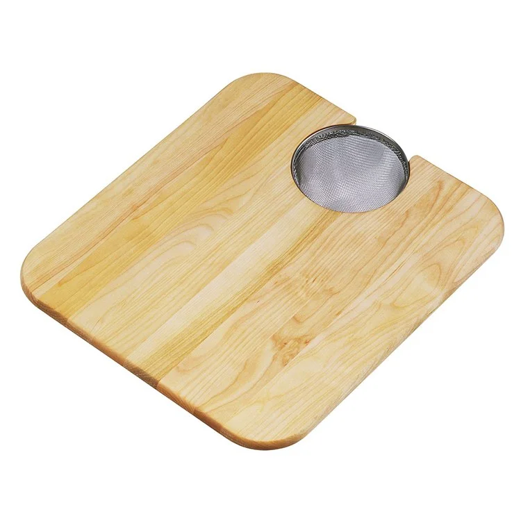 Maple Cutting Board with Removable Strainer