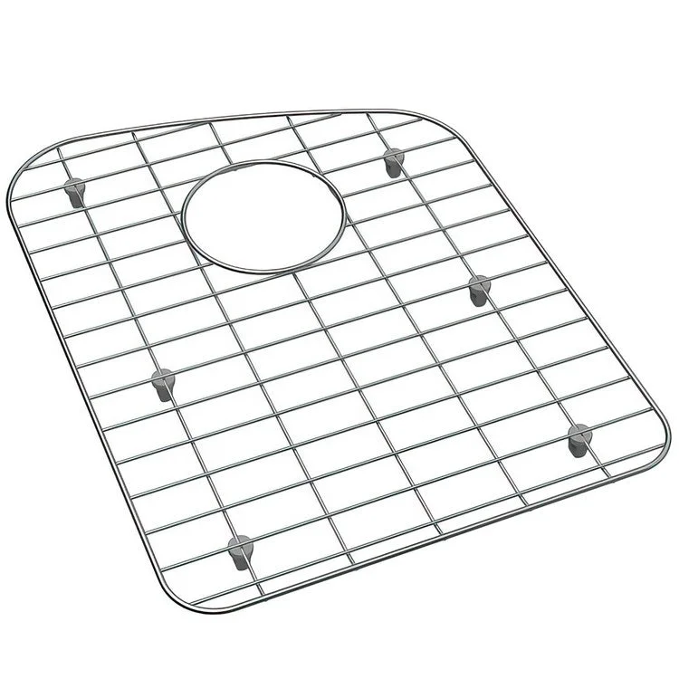 Sink Grid Dayton Classic Bottom Grid 13.5 x 17 Inch Polished Stainless Steel for Fits Bowl Size 14-1/2x18-5/16 Inch Bowls with Rear Center Drain Opening Asymmetrical Top Right Side